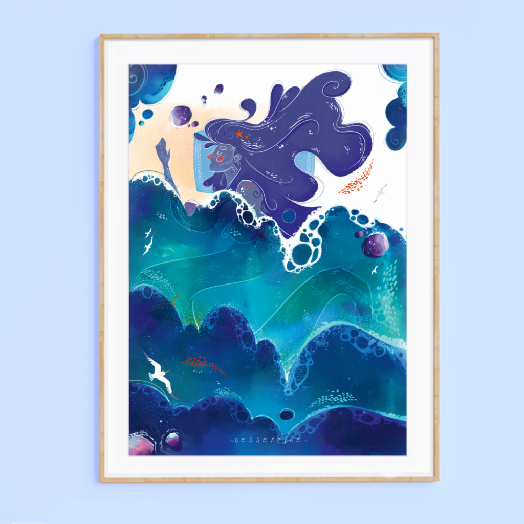 Tirage d'art encadré - cadre en bois 40x50cm - Gaétan Mahé